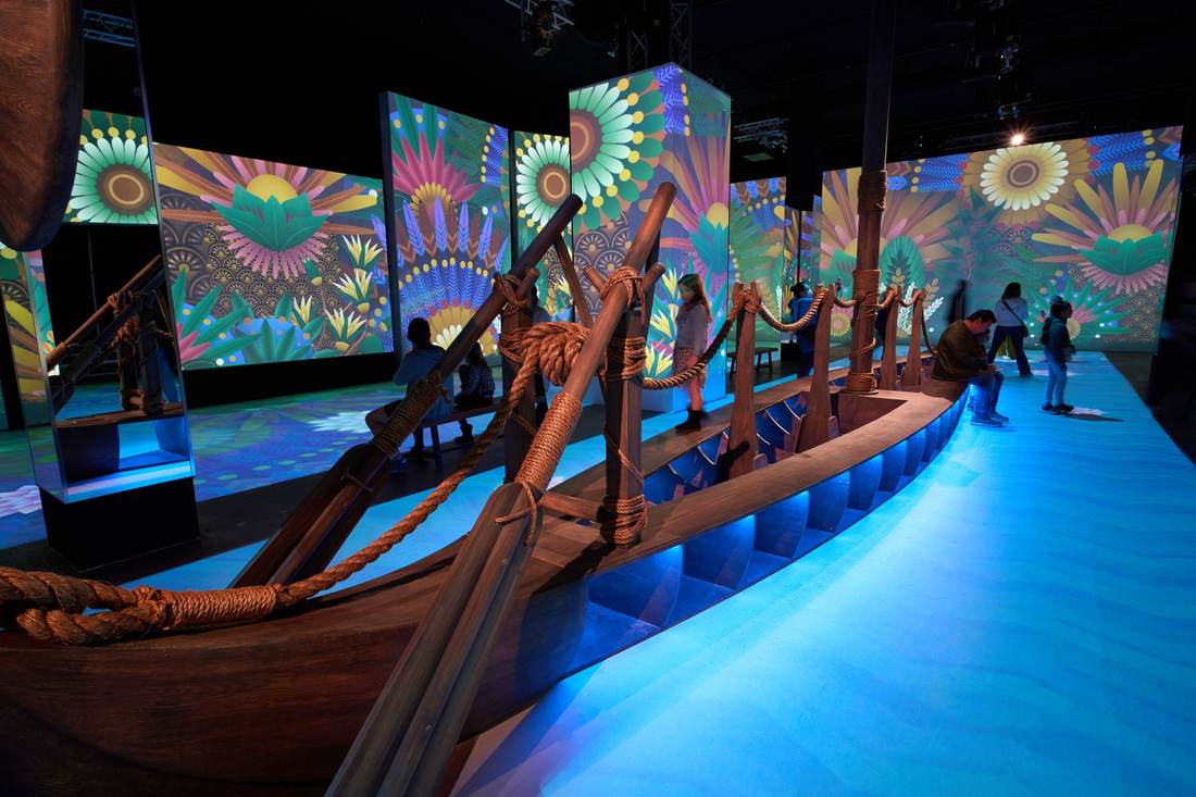 The immersive exhibition hall at Magic Box Event Campus